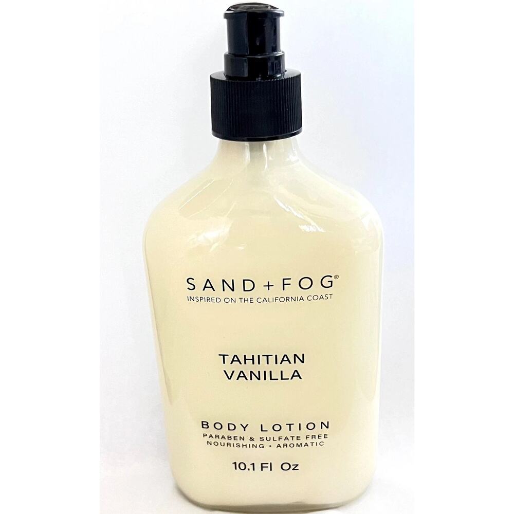 Sand + Fog Tahitian Vanilla Body Lotion 10.1 Oz New Pump Bottle HTF FREE SHIP
